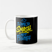 Mug Citation drôle de smash de padel pas de sentiments (Gauche)
