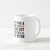 Mug Citation drôle de sorcière pour test de Halloween (Devant droit)