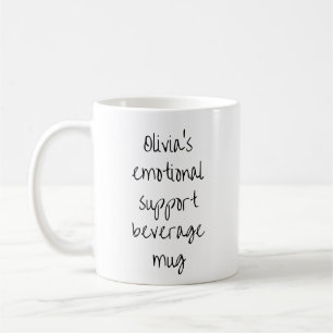 Mug Citation drôle de soutien émotionnel personnalisé