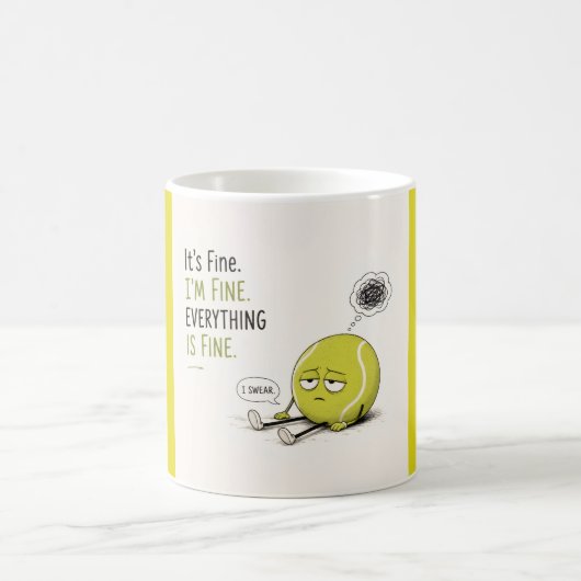 Mug Citation drôle de tennis (Centre)