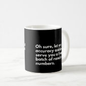 Mug Citation drôle de travail d'analyste de données (Devant droit)