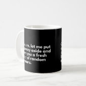 Mug Citation drôle de travail d'analyste de données (Devant gauche)