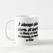 Mug Citation drôle de typographie noire sur l'effort a (Gauche)