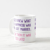 Mug Citation drôle de vie mariée (Devant gauche)
