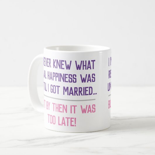 Mug Citation drôle de vie mariée (Devant gauche)