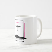 Mug Citation drôle d'enlèvement d'extraterrestre Statu (Devant droit)