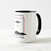 Mug Citation drôle d'enlèvement d'extraterrestre Statu (Devant droit)