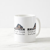 Mug Citation drôle d'Halloween de sorcière pour Trick (Devant droit)