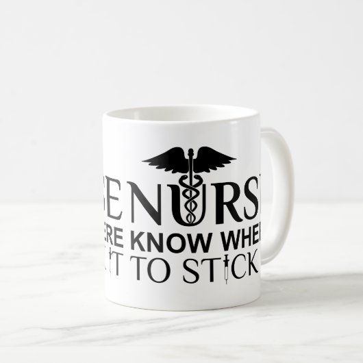 Mug Citation drôle d'infirmière - (Devant droit)
