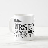 Mug Citation drôle d'infirmière - (Devant gauche)