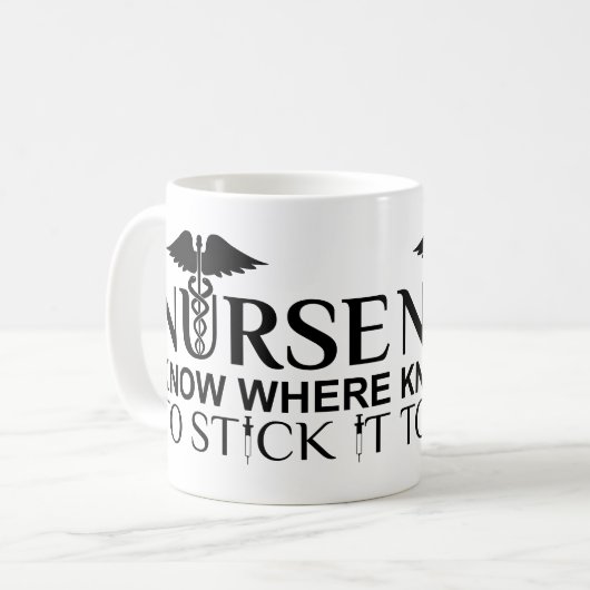 Mug Citation drôle d'infirmière - (Devant gauche)