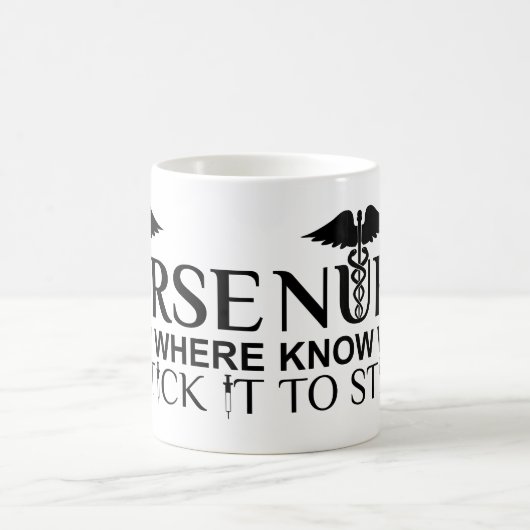 Mug Citation drôle d'infirmière - (Centre)