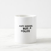 Mug Citation drôle d'introverti antisocial mais poli  (Centre)