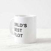 Mug Citation drôle du meilleur pilote du monde avec du (Devant gauche)