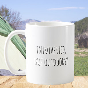 Mug Citation drôle extérieur introverti mignon rustiqu
