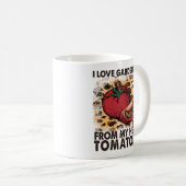 Mug Citation drôle J'aime jardiner de ma tête Tomates (Devant droit)