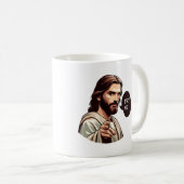 Mug Citation drôle LOL Jesus mème Essayez-moi (Devant droit)