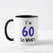 Mug Citation drôle Moderne 60e Anniversaire (Gauche)