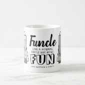 Mug Citation drôle moderne 'Funcle' 2 x Photo | Oncle (Centre)