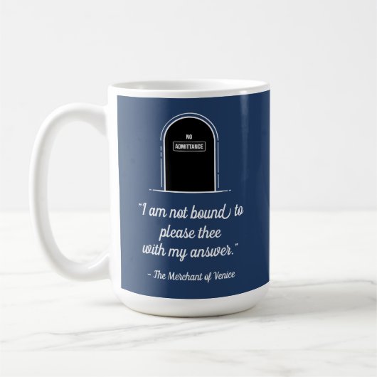 Mug Citation drôle Moderne unique Witty (Gauche)