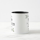 Mug Citation drôle noir et blanc typographie moderne (Centre)