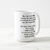 Mug Citation drôle "nous, le peu disposé" sur a (Devant droit)