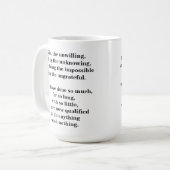 Mug Citation drôle "nous, le peu disposé" sur a (Devant gauche)