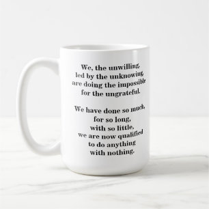 Mug Citation drôle "nous, le peu disposé" sur a