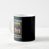 Mug Citation Drôle Physicien Prof De Sciences Retour À (Devant gauche)