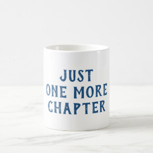 Mug Citation drôle pour amateur de livres Bleu et Blan