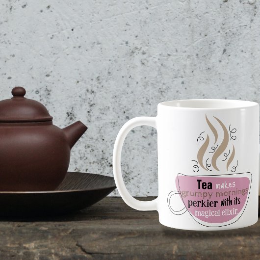 Mug Citation Drôle Pour Les Amateurs De Thé Illustré C