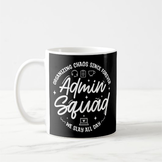 Mug Citation drôle pour l'organisation du chaos Admin (Gauche)