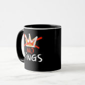 Mug Citation drôle sans roi de style rétro créatif (Devant gauche)