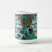 Mug Citation drôle sur impression léopard (Centre)