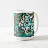 Mug Citation drôle sur impression léopard (Devant droit)