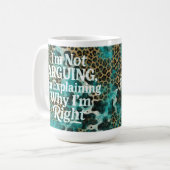 Mug Citation drôle sur impression léopard (Devant gauche)