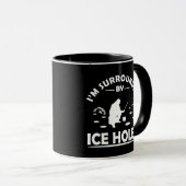 Mug Citation drôle sur la pêche sur glace (Devant droit)