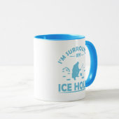 Mug Citation drôle sur la pêche sur glace (Devant droit)