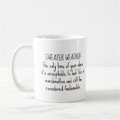 Mug Citation drôle sur le temps du pull (Gauche)