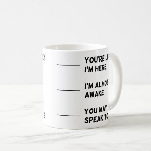 Mug Citation du collaborateur de l'employé en milieu d (Devant droit)