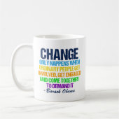 Mug Citation du discours d'adieu d'Obama sur le change (Gauche)