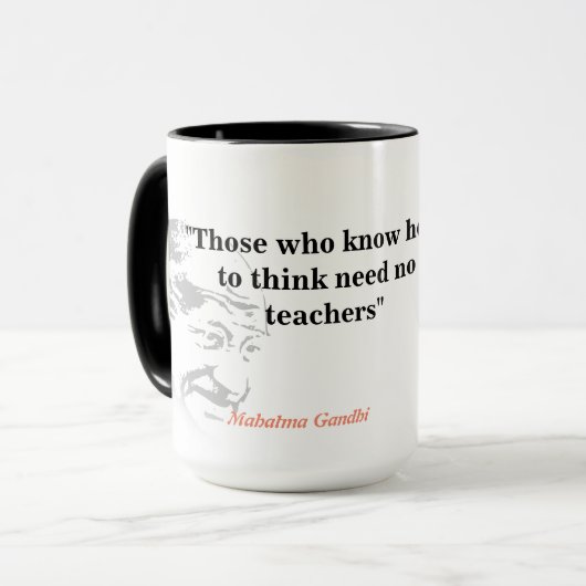 Mug Citation Du Mahatma Gandhi Sur La Pensée (Devant gauche)