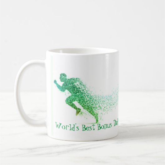 Mug Citation du meilleur bonus papa du monde de coureu (Gauche)