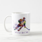 Mug Citation du meilleur papa du joueur de hockey du m (Gauche)