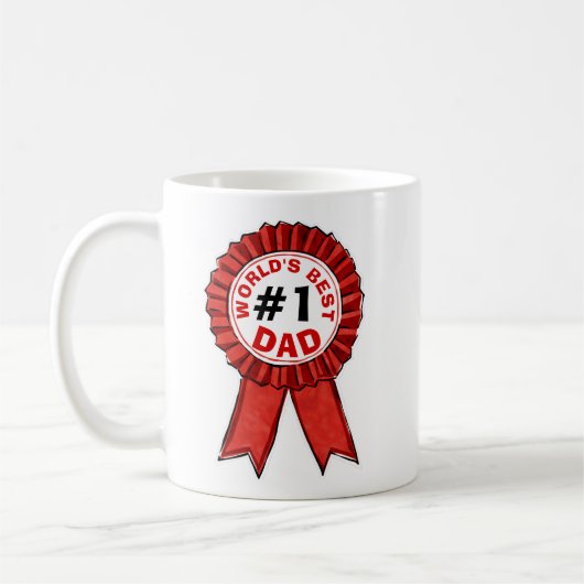 Mug Citation du meilleur papa du monde Fête des pères (Gauche)