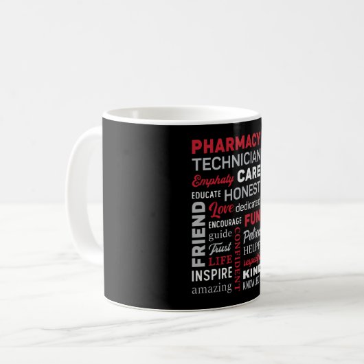 Mug Citation du pharmacien de la technicienne en pharm (Devant gauche)