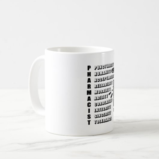 Mug Citation du pharmacien de technicien en pharmacie (Devant gauche)