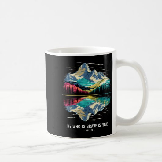 Mug Citation du philosophe Stoic Seneca Brave stoïcism (Droite)