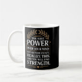 Mug Citation du philosophe stoïque Motivationnelle Ins (Gauche)