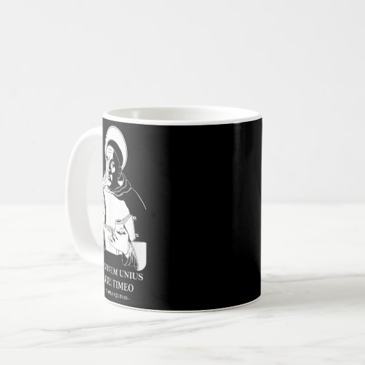 Mug Citation du philosophe Unius Libri Thomas Aquinas (Devant gauche)